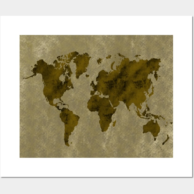 Rustic World Map Wall Art by Sisu Design Co